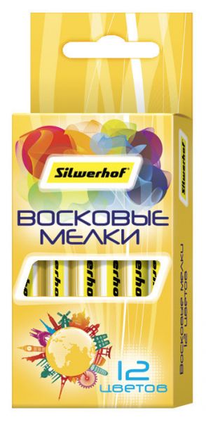 Мелки восковые Silwerhof Солнечная коллекция 884171-12 12 шт.